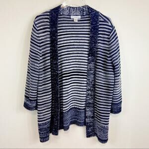 Christopher & Banks Yarn Knit Open Cardigan Sz XL